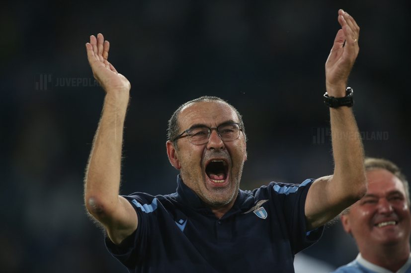 Rome Italy 26092021 Maurizio Sarri Coach Lazio Celebrate