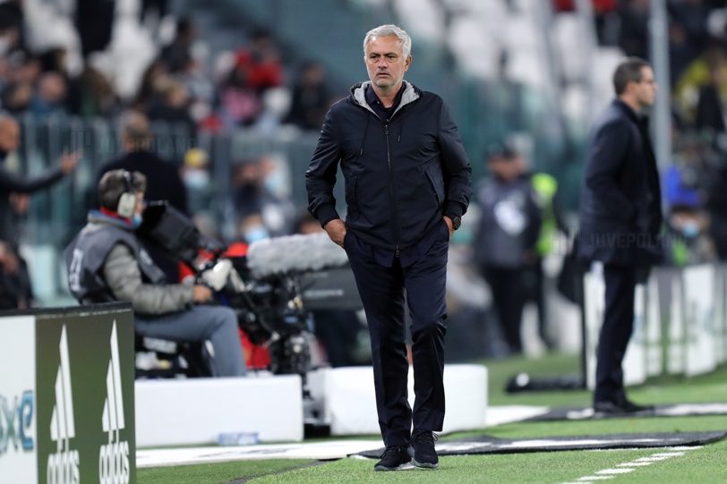 Torino Italy 17 October 2021 Jose Mourinho Head Coach Of As