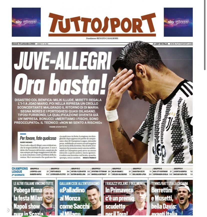 Zle Sie Dzieje W Szatni Juventusu Dzisiaj Spotkanie Na Szczycie Czy Dojdzie Do Zwolnienia Trenera