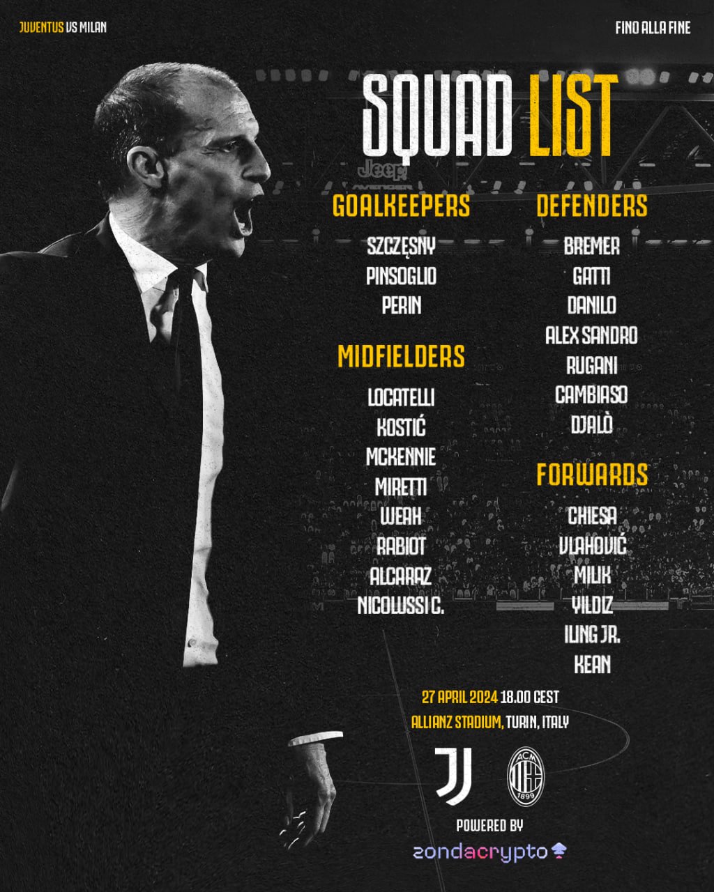 Powolani Na Mecz Juventus Milan Brakuje Tylko De Sciglio