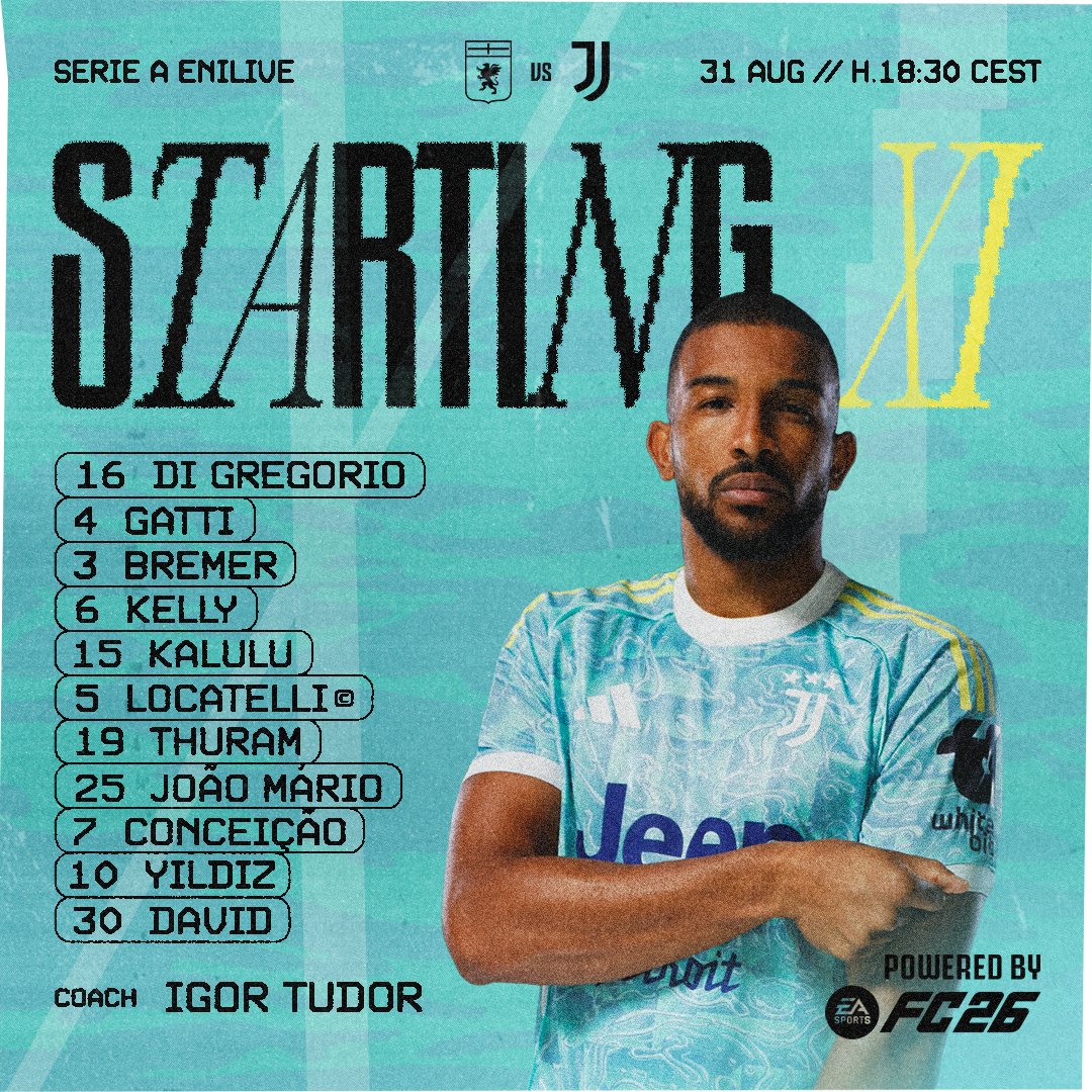 Skład Juventusu na mecz z Genoą. Joao Mario od pierwszej minuty